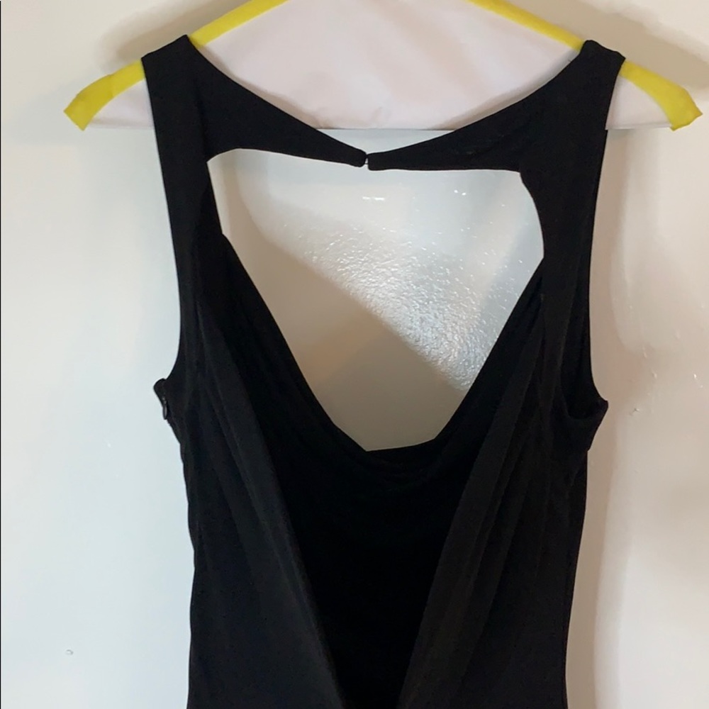 Frivole black gown with drape neckline and back - Picture 6 of 7